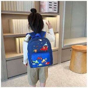 2024 New Children's Cartoon Bag Kid's Cute Kindergarten Car Backpack Boys Girls 2 Colors Shoulders Bag