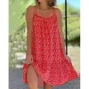 2024 Sweet Style Women Floral Print Dress Casual Sexy Spaghetti Strap Party A-Line Sleeveless Sundress Female Beach Vestidos