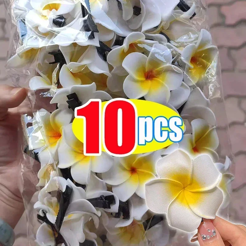 2025 New Women Plastic Flower Hair Clips Fashion Girls Hairpins Egg Flowers Barrette Hawaiian Vacation Leisure Hair Accessories - Image 2