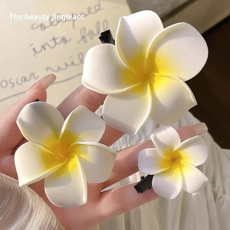 2025 New Women Plastic Flower Hair Clips Fashion Girls Hairpins Egg Flowers Barrette Hawaiian Vacation Leisure Hair Accessories - Image 6