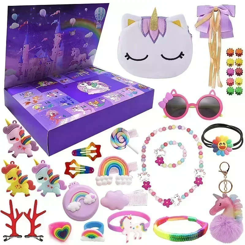 2026 Advent Calendar Calendar Gift Mermaid Jewelry Princess Dress Up 24Days Countdown Calendar New Year Christmas Kids Gift - Image 4