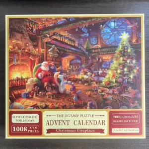 2026 Advent Calendar Puzzle, 1008Pcs Christmas Jigsaw Puzzle for Adults, Kids, Christmas 24 Days Santa Countdown Calendar Puzzle