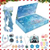2026 Christmas Advent Calendar Box Princess Dress Up Headwear Jewelry Set DIY Hairpin New Year Christmas Countdown Calendar Gift