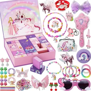 2026 Christmas Advent Calendar Gift Box Mermaid Jewelry Hairpin 24Days Countdown Calendar New Year Christmas Gifts