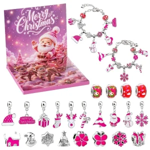 2026 Christmas Advent Calendar Gifts 24 Days Surprise Countdown Bracelet Handmade Jewelry Making Material Kit Gift for Christmas