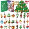 2026 Christmas Advent Calendar Ornaments Building Blocks Set Santa Snowman Tree Decoration 24-Day Countdown Christmas Gift Ideas