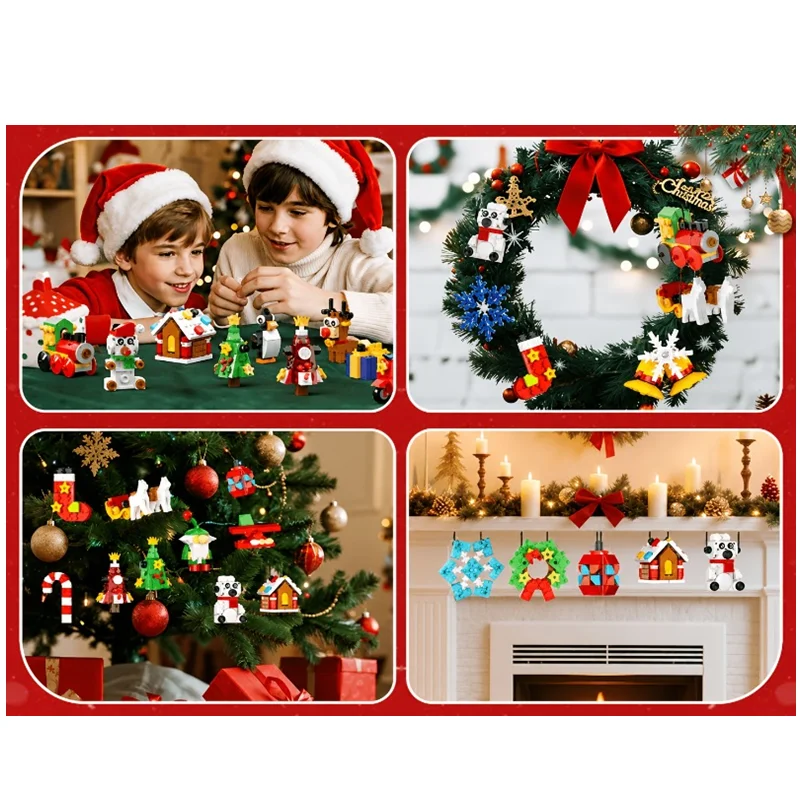 2026 Christmas Advent Calendar Ornaments Building Blocks Set Santa Snowman Tree Decoration 24-Day Countdown Christmas Gift Ideas - Image 6