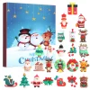 2026 Christmas Advent Calender Gift Box 3D Santa Claus Doll Keychain Pendant 24 Days Countdown Calendar Box for Kids Xmas Gift