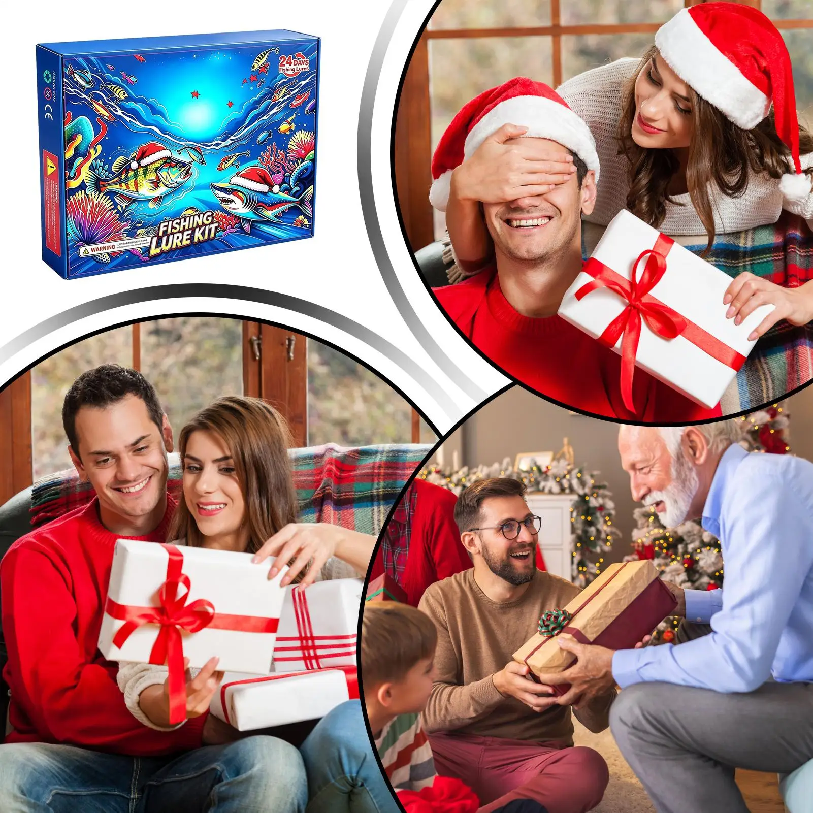 2026 Christmas Countdown Calendar 24 Day Fishing Lure Tackle Collectible Bait Themed Countdown Calendar For Husband Boyfriend - Image 5