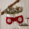 2026 Christmas Garland Creative Glove Shaped Wreath Window Door Garden Gate Decorative Hanging Holiday Party Decor Door Sign