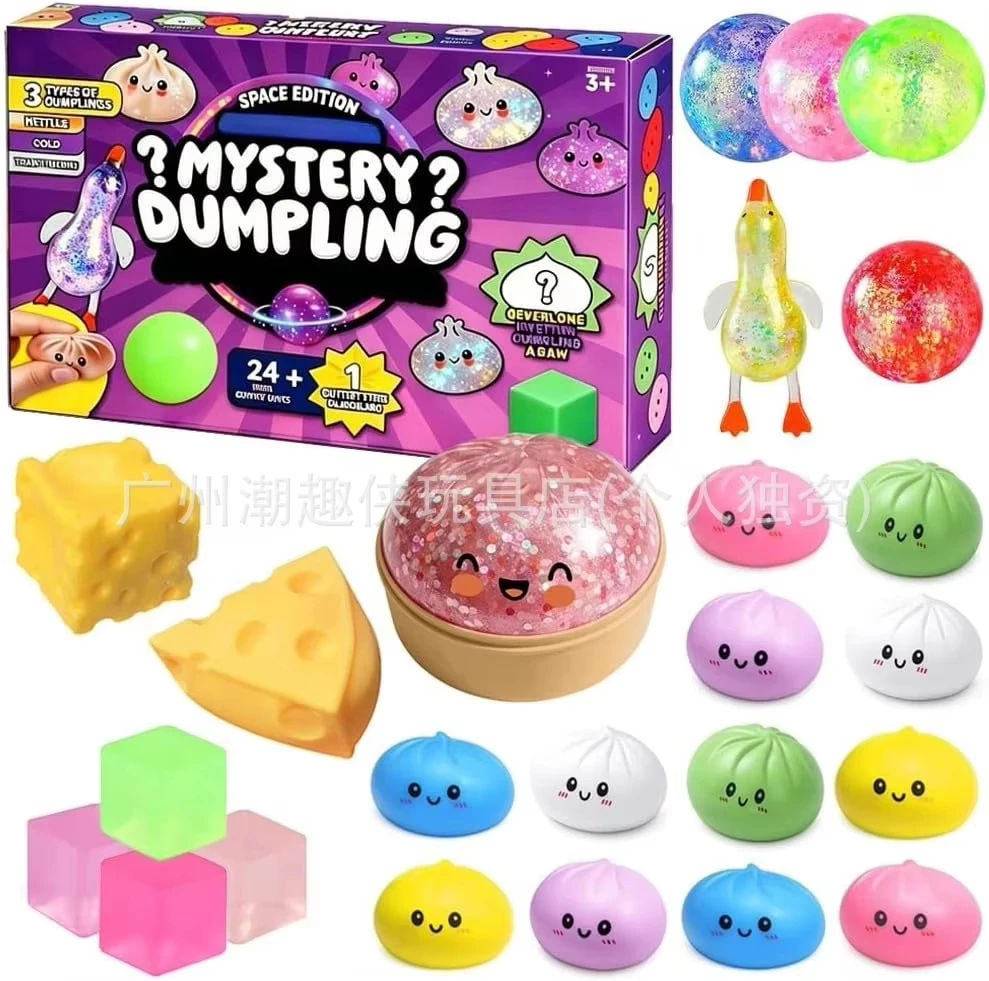 2026 Dumpling Squishy Blind Box 24Day Countdown Calendar Fidget Antistress Toy Teen Adult Advent Calendar Christmas Gifts Decora - Image 4