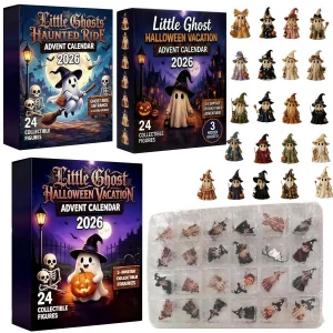 2026 Halloween Countdown Advent Calendar 2D Flat Luminous Ghost Christmas Decoration 24Days Halloween Surprise Gifts Blind Box