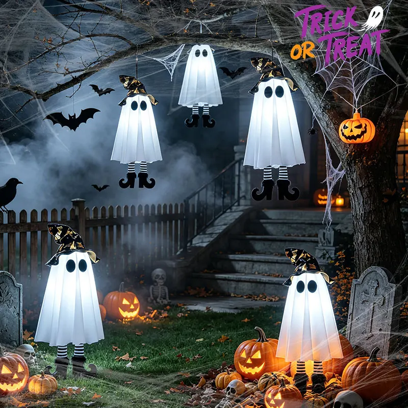 2026 Halloween LED Light Up Witch Ghost for Halloween Party Home Indoor Outdoor Yard Decoration Scary Hanging Ornaments Gift - Image 4