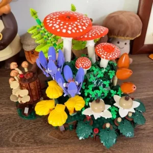 2026 New 806pcs Forest Mushroom Botanical Set Puzzle Model Home Decoration Building Block Toys For Birthday Ornament Gifts