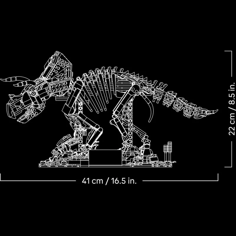 2026 New Arrival Dinosaur Triceratops Fossil Creative Building Blocks Set 1154PCS Assembly Model Desktop Display Birthday Gifts - Image 6