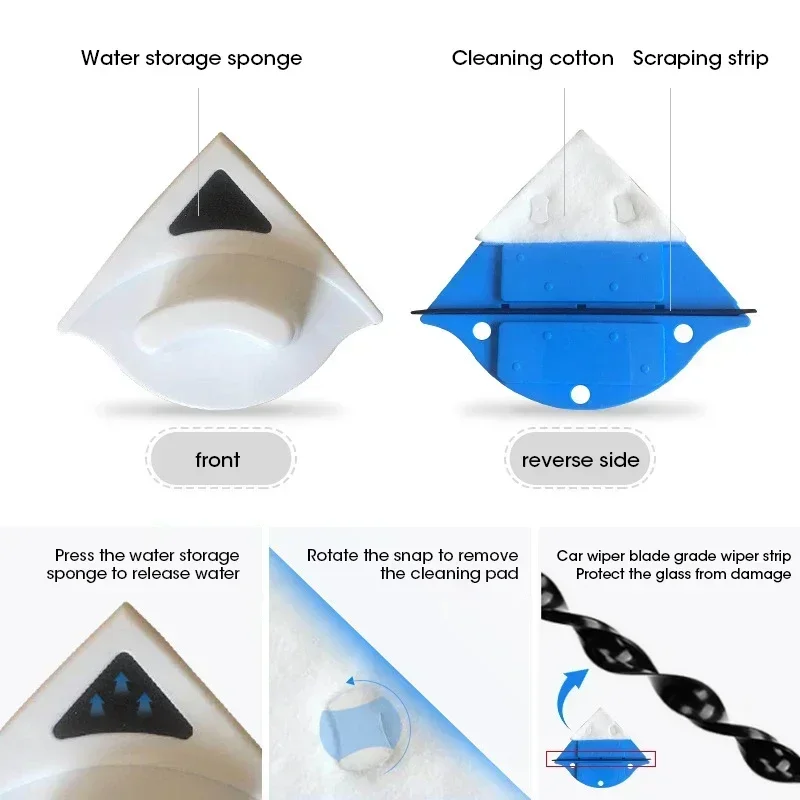 2026 Powerful Magnetic Window Cleaner Dual Sided High Efficiency Glass Cleaning Tool Durable Reusable for Home Clean Cotton - Image 4