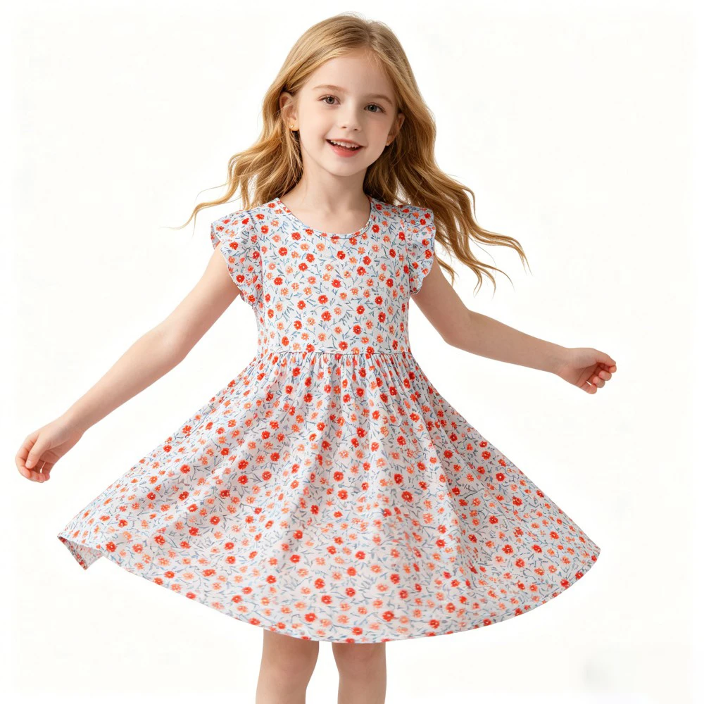 2026 Summer Kids Floral Holiday Dress for Girls Dresses Toddler Baby 1 to 2 3 4 5 6 7 8 9 10 11 12 13 14 15 16 Years Korea Dress - Image 2