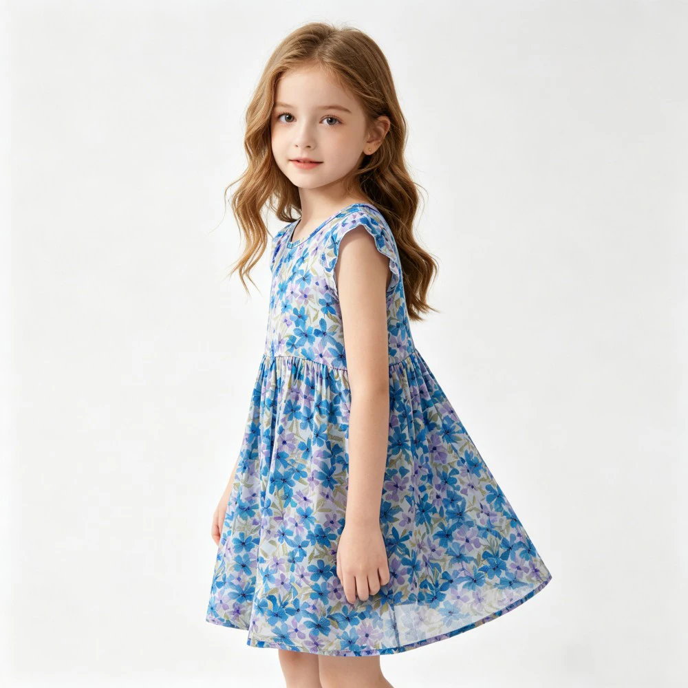 2026 Summer Kids Floral Holiday Dress for Girls Dresses Toddler Baby 1 to 2 3 4 5 6 7 8 9 10 11 12 13 14 15 16 Years Korea Dress - Image 3