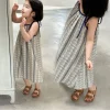 2026 Summer New Arrival Korean Children's Clothing Korean Style Tie-Up Cute Flower Print Loose Sleeveless Beach Girls' Dress