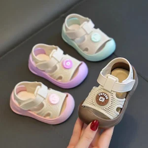 2026 Toddler Closed-Toe Breathable Sandals, Non-slip Soft Sole Baby First Walker Shoes for Infant Boys Girls Summer