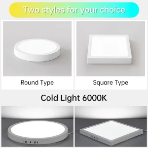 2026 Ultra-Thin Ceiling Lamp LED Panel Lamp 15W 20W square, circle White-light Pendant lamp kitchen Bedroom Living Room 110-220V