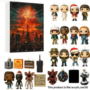 2026NEW 24-piece set, Christmas countdown popular blind box, Christmas tree acrylic ornaments, fan collectible gifts, Christmas