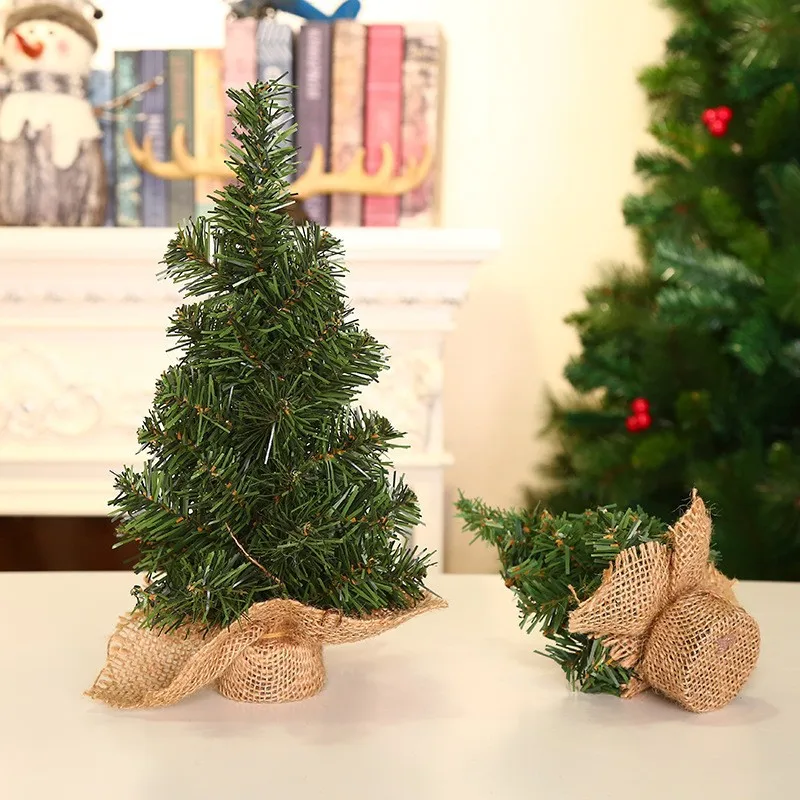 20/30/40cm Christmas Tree Desktop Ornament Children DIY Handicraft Mini Xmas Trees Home Party New Year Christmas Decoration - Image 3