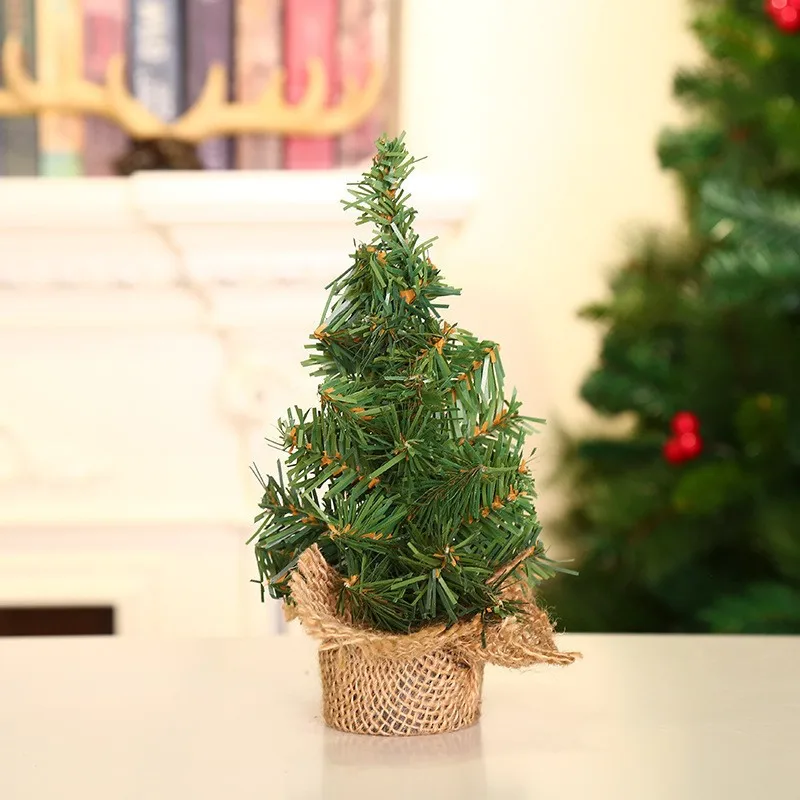 20/30/40cm Christmas Tree Desktop Ornament Children DIY Handicraft Mini Xmas Trees Home Party New Year Christmas Decoration - Image 4
