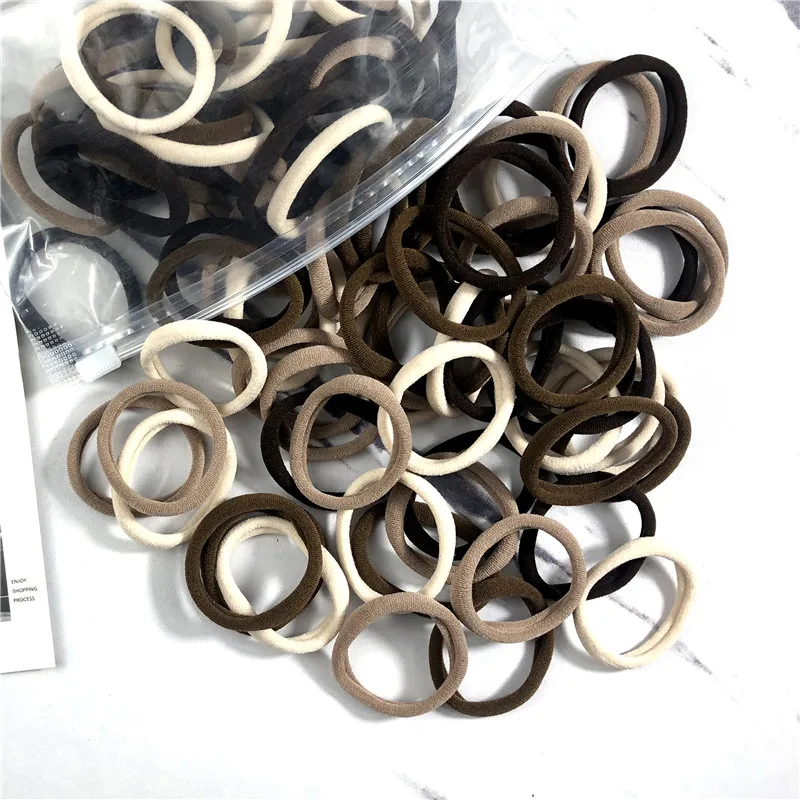 20/50PCS/Set Hair Bands for Women Girl Basic Hair Rubber Ties Ropes 4cm Simple Elastic Headband Hair Accessories Ponytail Holder - Image 4