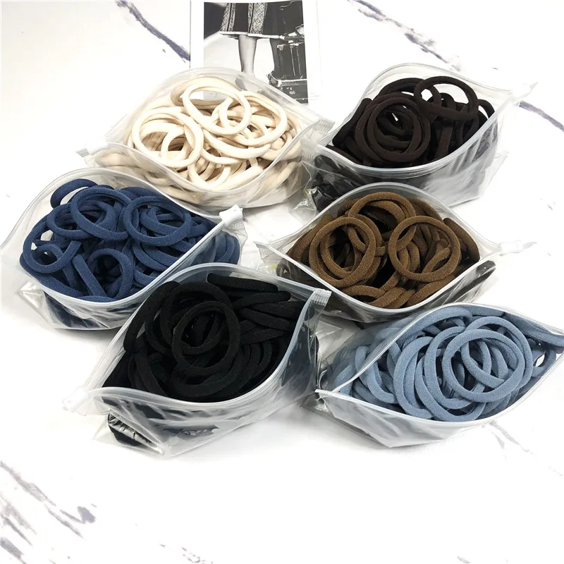 20/50PCS/Set Hair Bands for Women Girl Basic Hair Rubber Ties Ropes 4cm Simple Elastic Headband Hair Accessories Ponytail Holder - Image 3