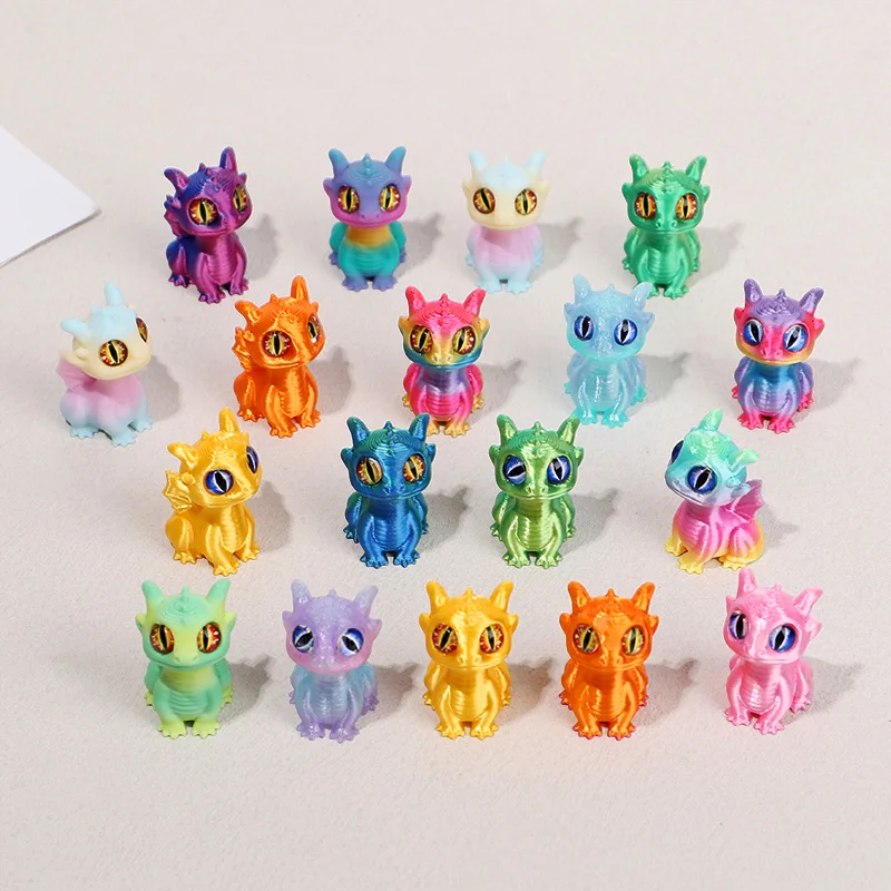 20/5pcs 3D Printed Dragon Ornaments for Kids Birthday Party Favors Pinata Filler Easter Christmas Gifts Home Table Decorations - Image 2