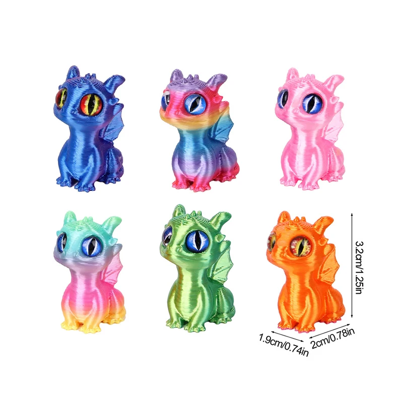 20/5pcs 3D Printed Dragon Ornaments for Kids Birthday Party Favors Pinata Filler Easter Christmas Gifts Home Table Decorations - Image 6