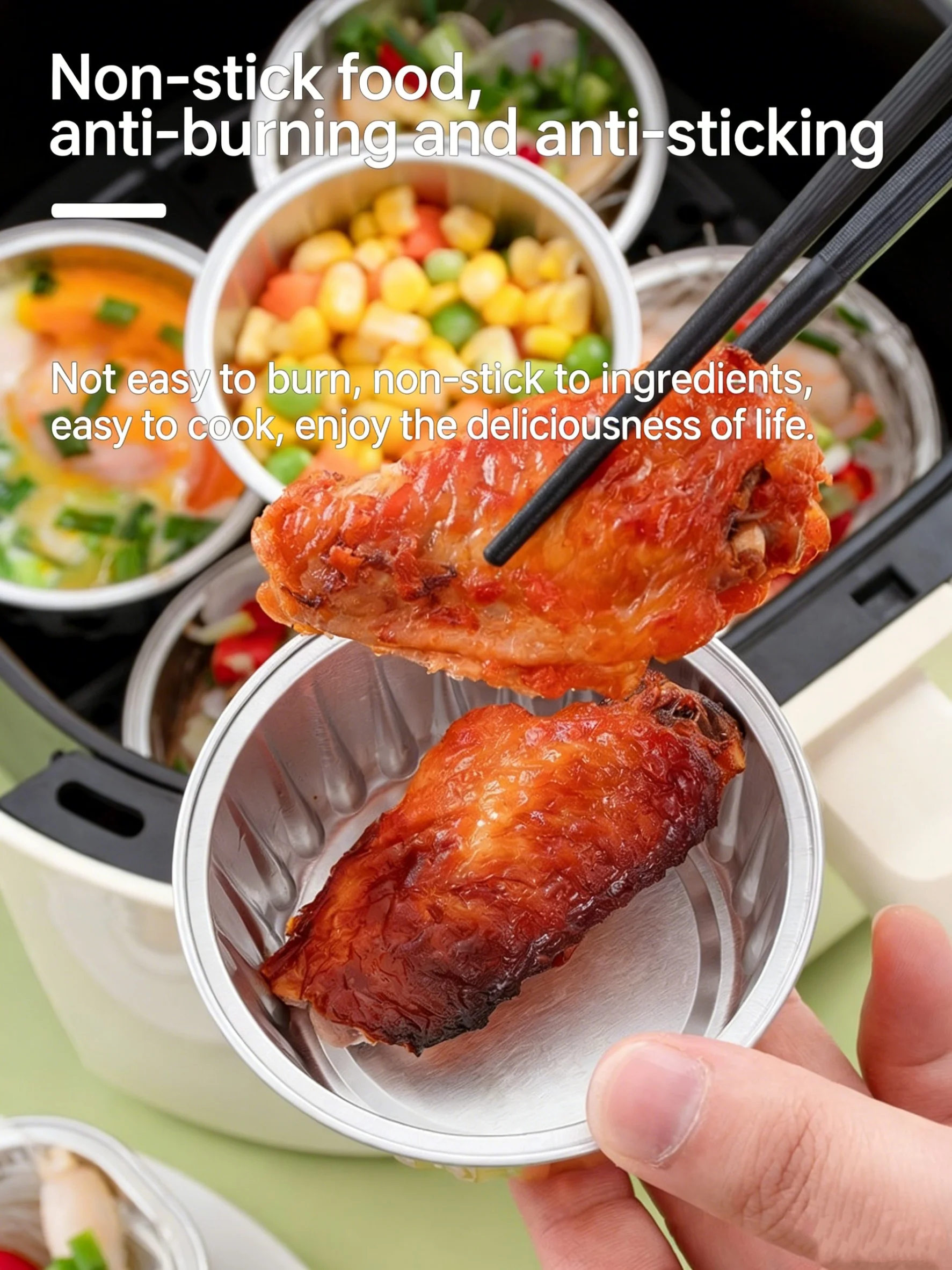 20PCS Reusable Aluminum Foil Tin Cup Pudding Cake Mold Air Fryer Tinfoil Box Small Baking Tray Tinfoil Cups Baking Pastry Tools - Image 2
