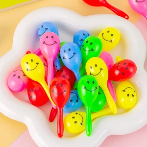 20Pcs Colorful Mini Maracas Sand Hammer Rattle Shaker Toys for Kids Birthday Party Favors Baby Shower Gifts Pinata Fillers
