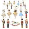 20Pcs Vintage Christmas Nutcracker Ornaments Hanging Nutcrackers Miniature Nutcracker Figures Traditional Holiday Nutcrackers