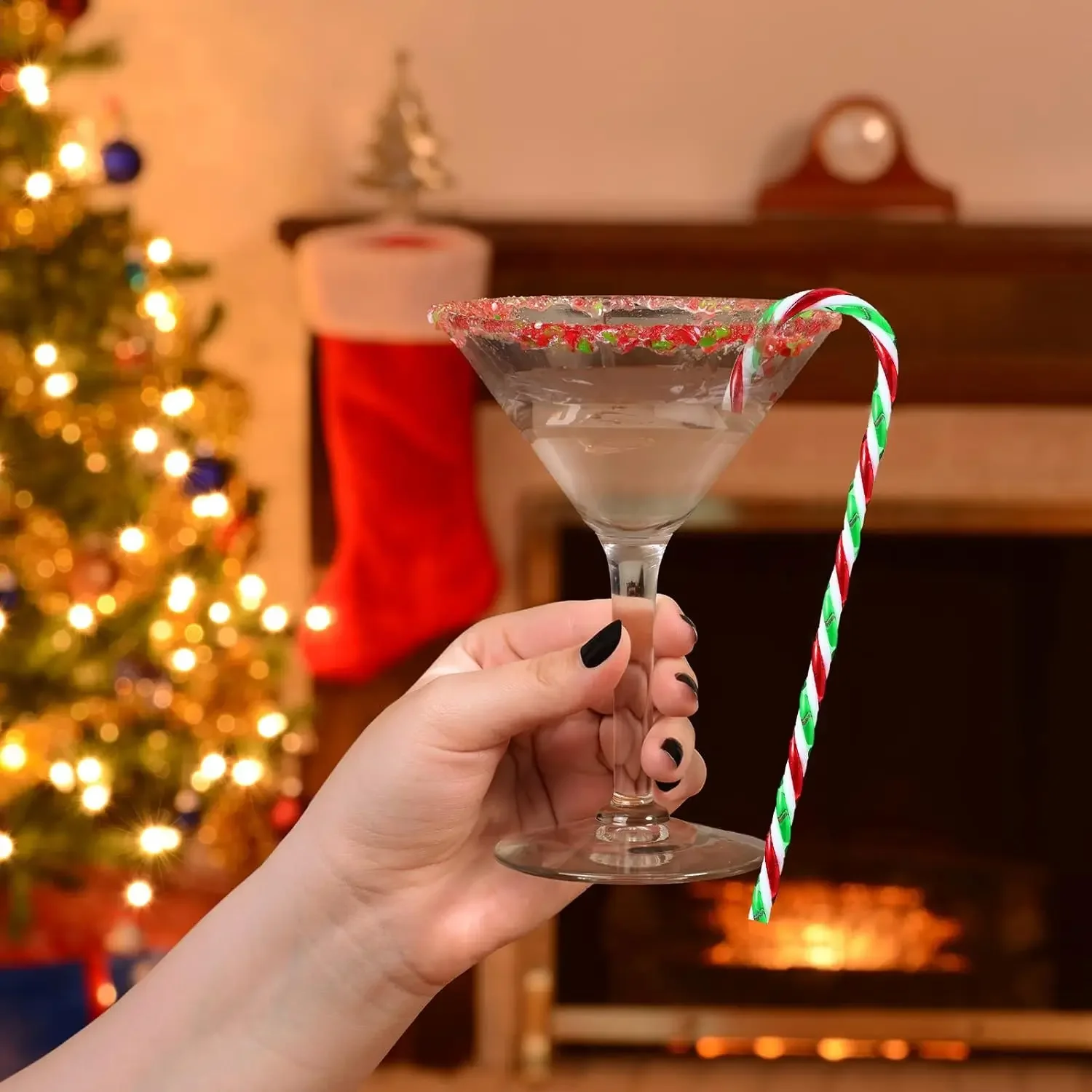 20pcs Christmas Candy Canes Acrylic Xmas Tree Hanging Crutch Pendant New Year Party Home Decoration Ornaments Gifts - Image 3