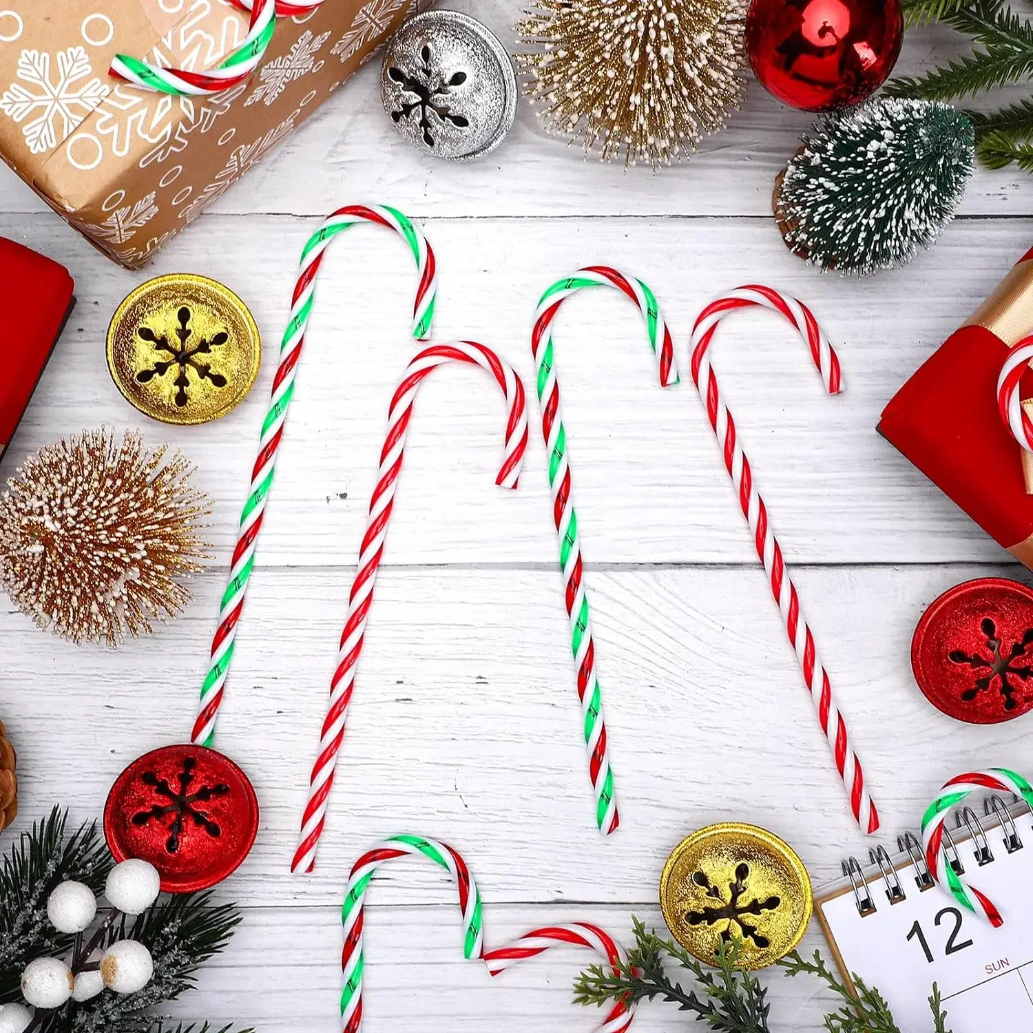20pcs Christmas Candy Canes Acrylic Xmas Tree Hanging Crutch Pendant New Year Party Home Decoration Ornaments Gifts - Image 5