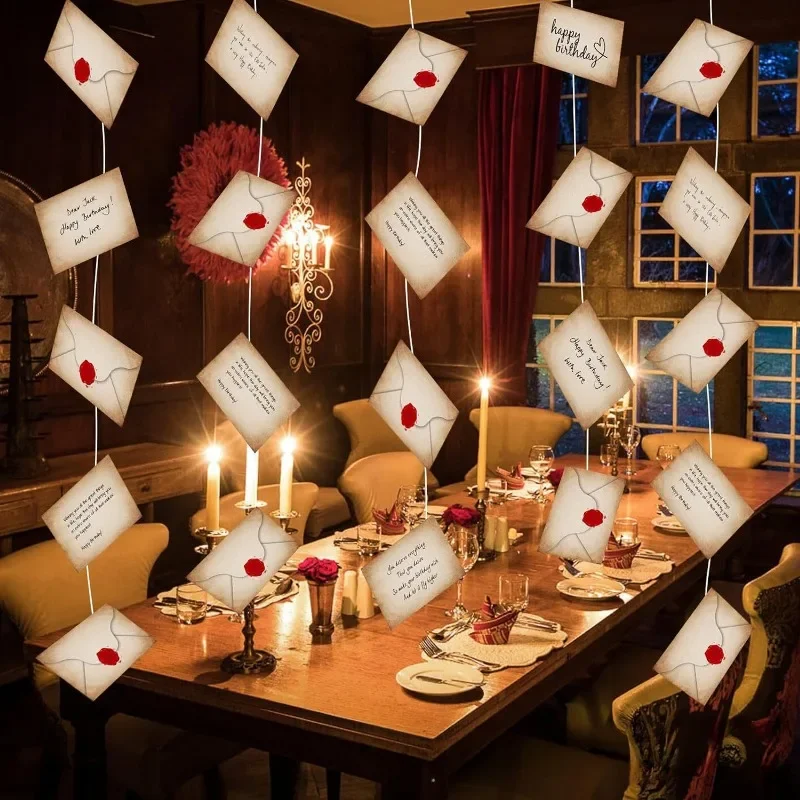 20pcs Floating Magic Wizard Acceptance Letter Banner Hanging Garland for Halloween Party Decoration Christmas Tree Ornaments - Image 4