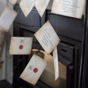 20pcs Floating Magic Wizard Acceptance Letter Banner Hanging Garland for Halloween Party Decoration Christmas Tree Ornaments