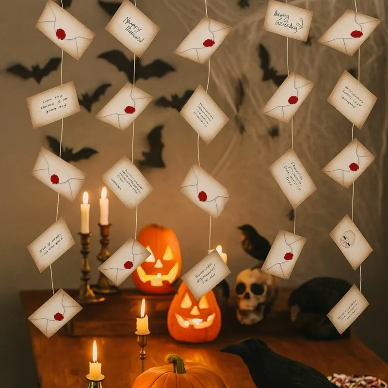 20pcs Magic Wizard Floating Acceptance Letters Banners for Halloween Themed Party Decoration Masquerade Welcome Letter - Image 5