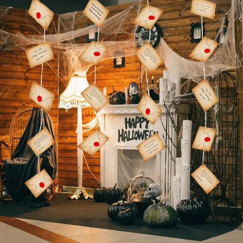 20pcs Magic Wizard Floating Acceptance Letters Banners for Halloween Themed Party Decoration Masquerade Welcome Letter - Image 3
