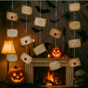 20pcs Magic Wizard Floating Acceptance Letters Banners for Halloween Themed Party Decoration Masquerade Welcome Letter