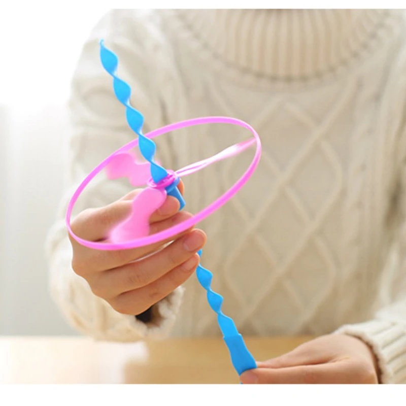 20set/bag Colorful Bamboo Dragonfly Plastic Hand Push Flying Toys Kids Birthday Party Favors Guests Treat School Goodie Filler - Image 3