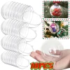 2/10pcs Clear DIY Plastic Ball Filling Decorative Hanging Ornaments Christmas Tree Open Ball Box Gifts Wedding Party Wholesale