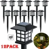 2~12Pcs Solar LED Pathway Lights Outdoor Waterproof Walkway Garden Decor Street Lamp for Landscape Yard Patio Driveway