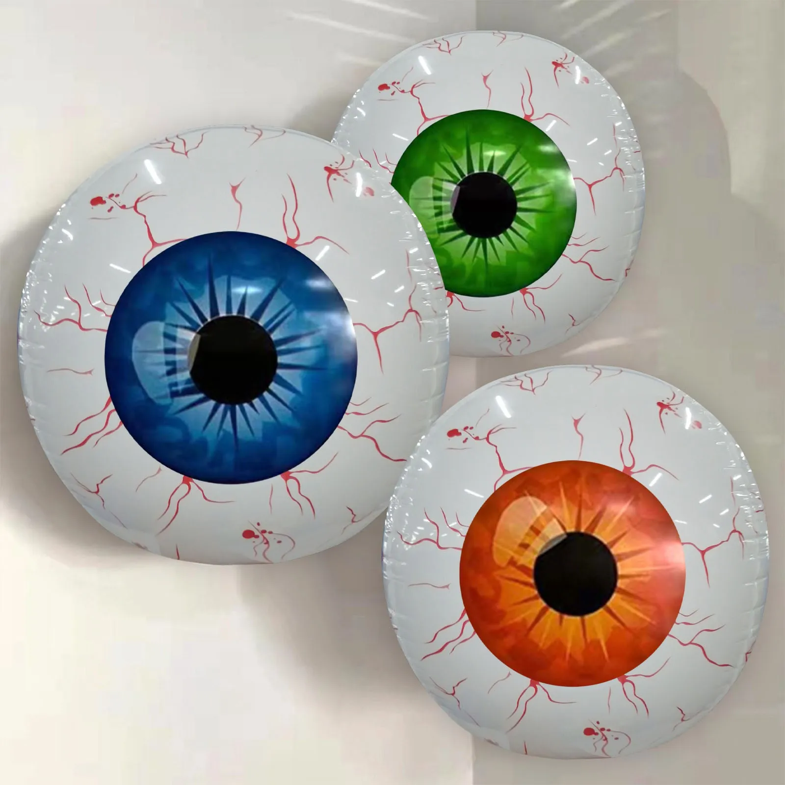22inch Halloween Inflatables Eyeball Decorations Bloodshot Eyeballs Indoor Outdoor Garden Halloween Decors Party Supplies - Image 2
