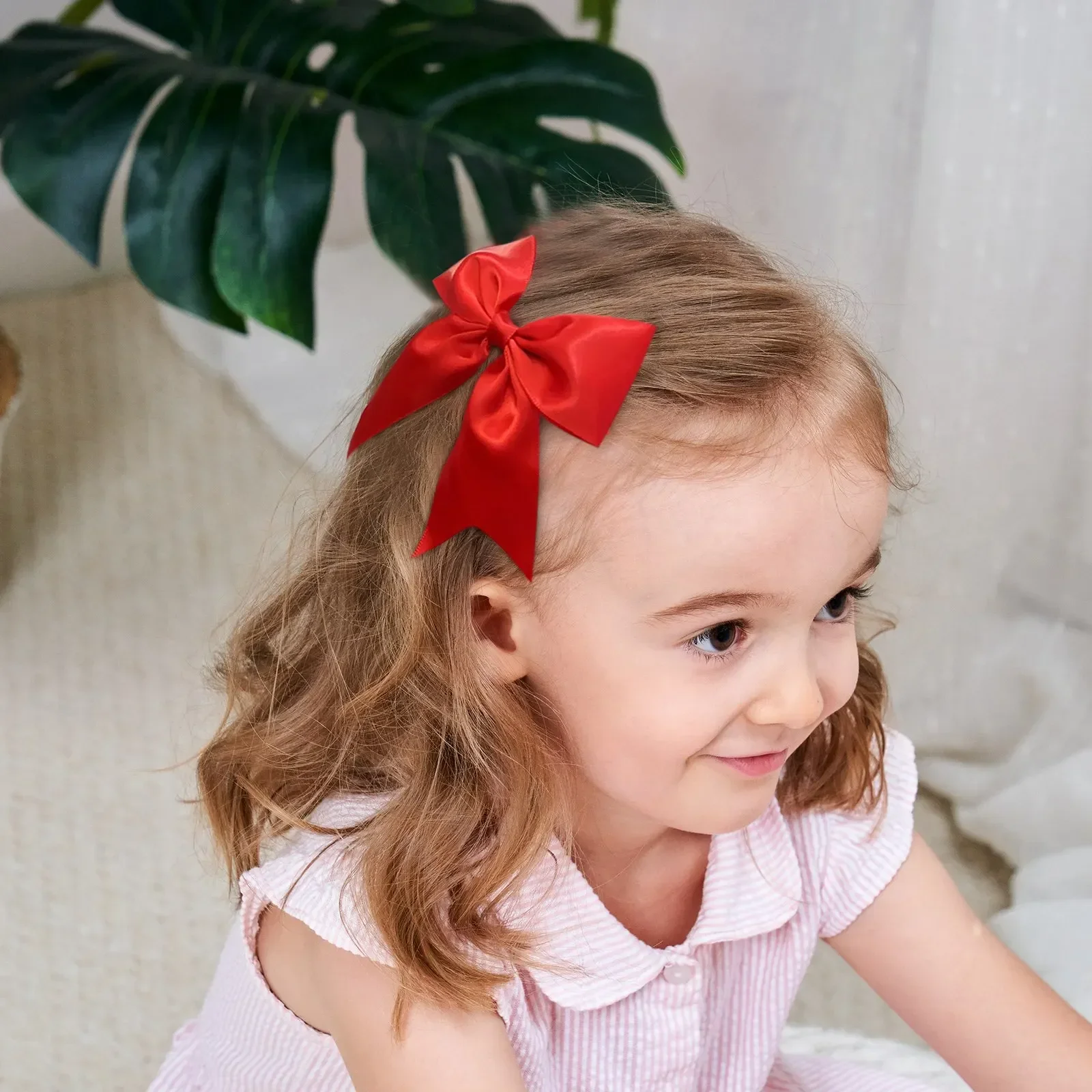 2/3Pcs/Set Lovely Solid Color Ribbon Bows Hair Clip for Kids Girls Hairpins Barrettes Handmade Headwear Baby Hair Accessories - Image 2