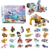 24 Days Christmas Advent Calendar Box Animal Insects DIY Bricks Model Countdown Calendar New Year 2026 Xmas Gift