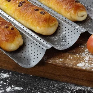 2/4 Grooves Baguette Not Stick Baking Tray Waves Bakeware Baguette Mold French Bread Toast Baking Tool