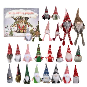 24-day Christmas Countdown Calendar Christmas Advent Calendar Gnome Dolls Plush Toy 2026 New Year Holidays Kids Party Gifts Box